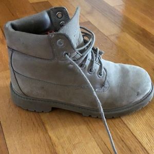 Boys Gray Timberlands